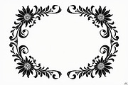 8 Lotus Floral Frame Bundle, an Illustration by Designs_River (Thumbnail 2 of 9)