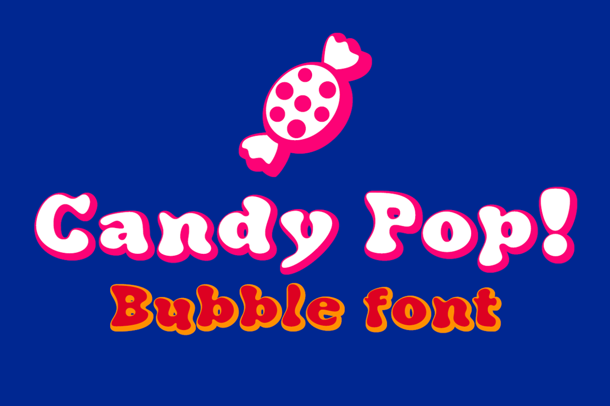 Candy Pop! bubble font preview 5