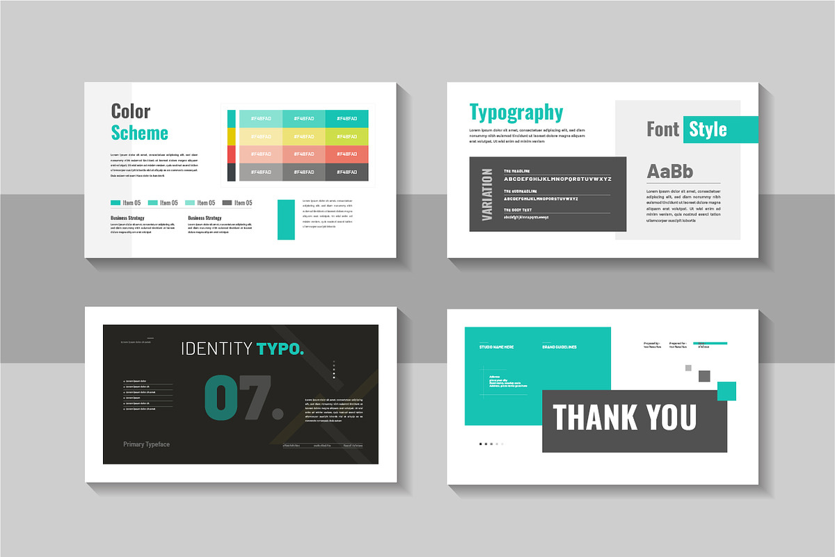 Clean brand guideline pitch deck, a Presentation Template by Pavel_design (Photo 4 of 4)