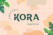 Kora Font | Bold Slab Serif Font, a Slab Serif Font by WhymoreArt (Thumbnail 1 of 5)