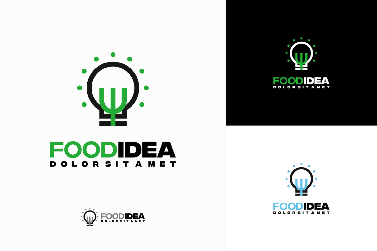 Set of Food Idea logo designs, a Branding & Logo Template by Lucky Creative (Photo 4 of 5)