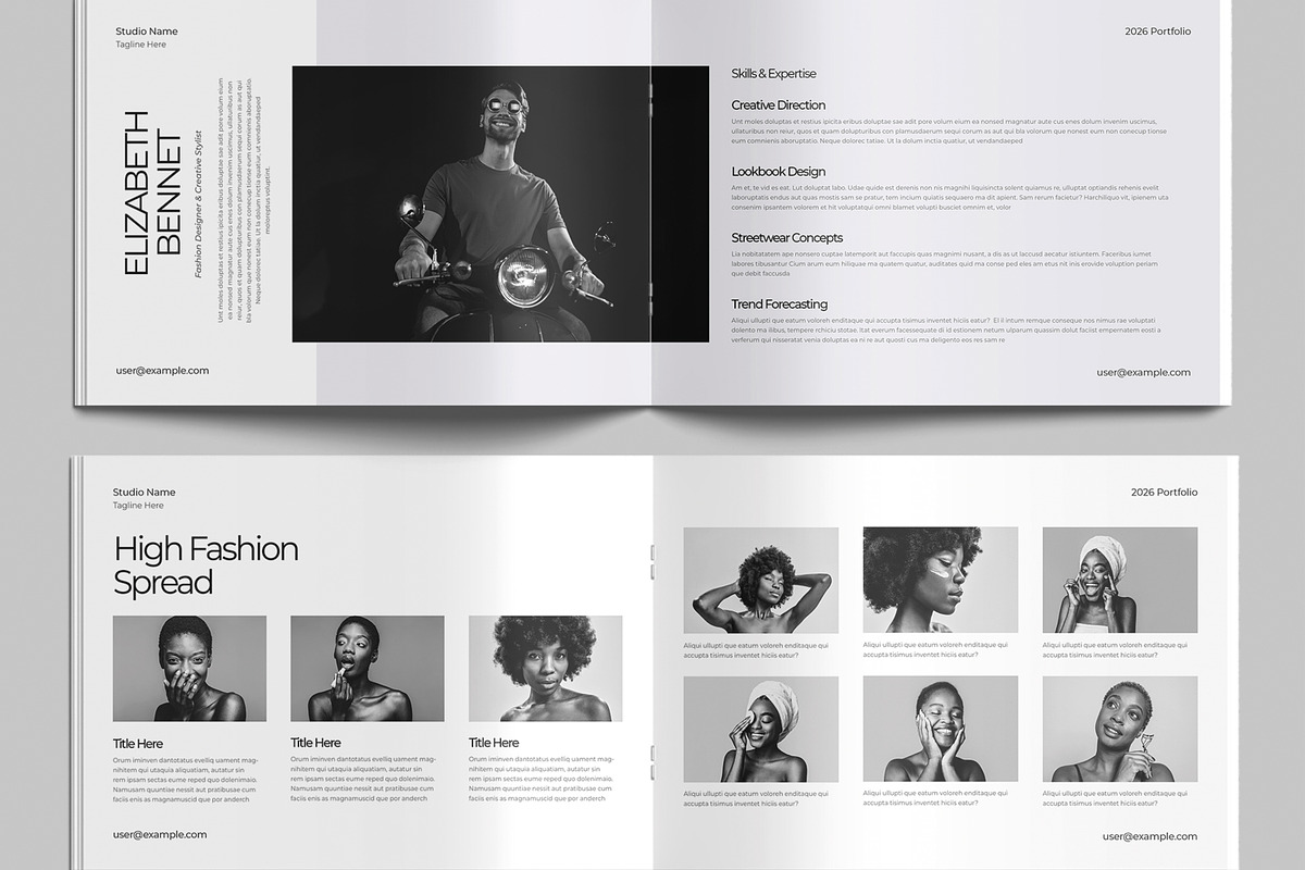 Fashion Portfolio Template, a Brochure Template by MightyDesign (Photo 3 of 9)