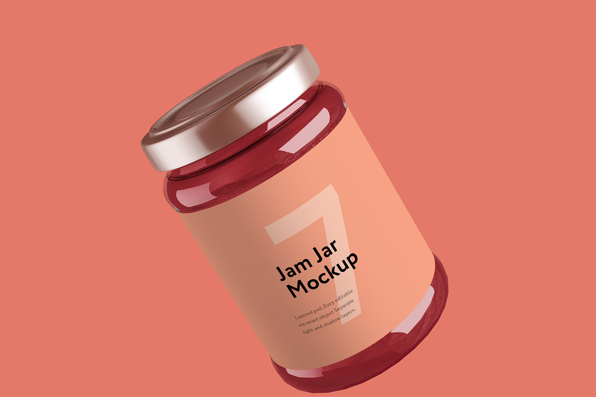 Jam Jar Mockup, a Packaging Mockup by GraphicWave (Photo 3 of 7)