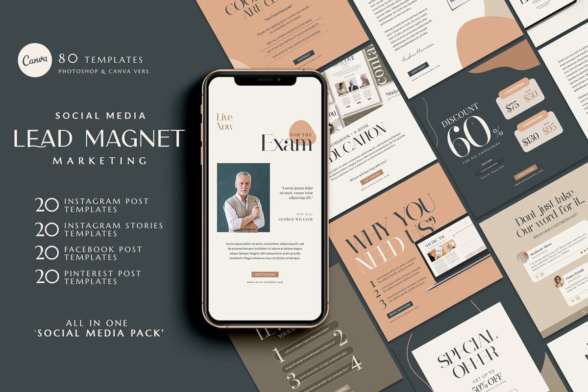 Instagram For eCourse Coach CANVA PS, a Social Media Template by Eviory (Photo 51 of 56)
