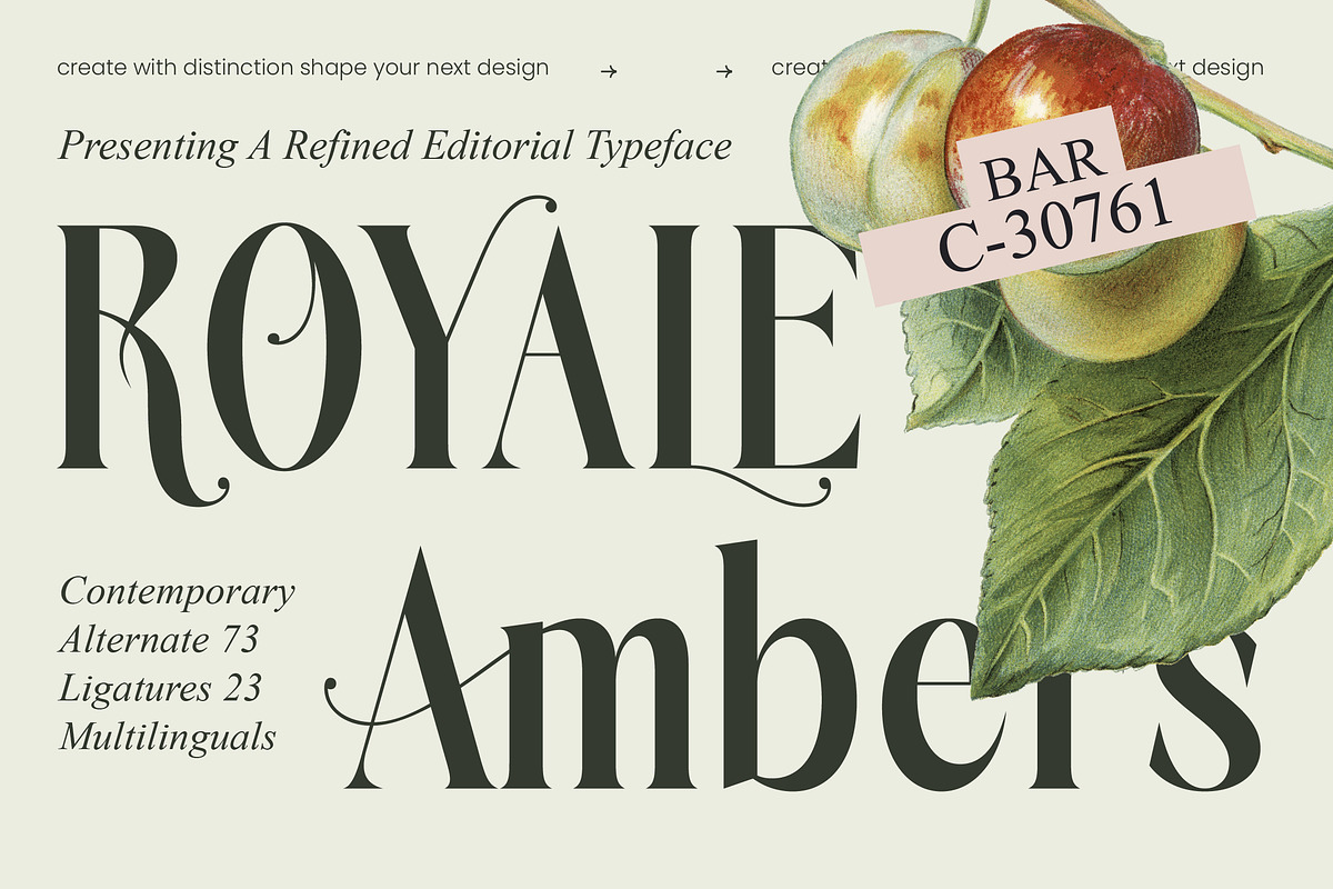 Royale Ambers Editorial Serif, a Serif Font by timelesstype.co (Photo 1 of 10)
