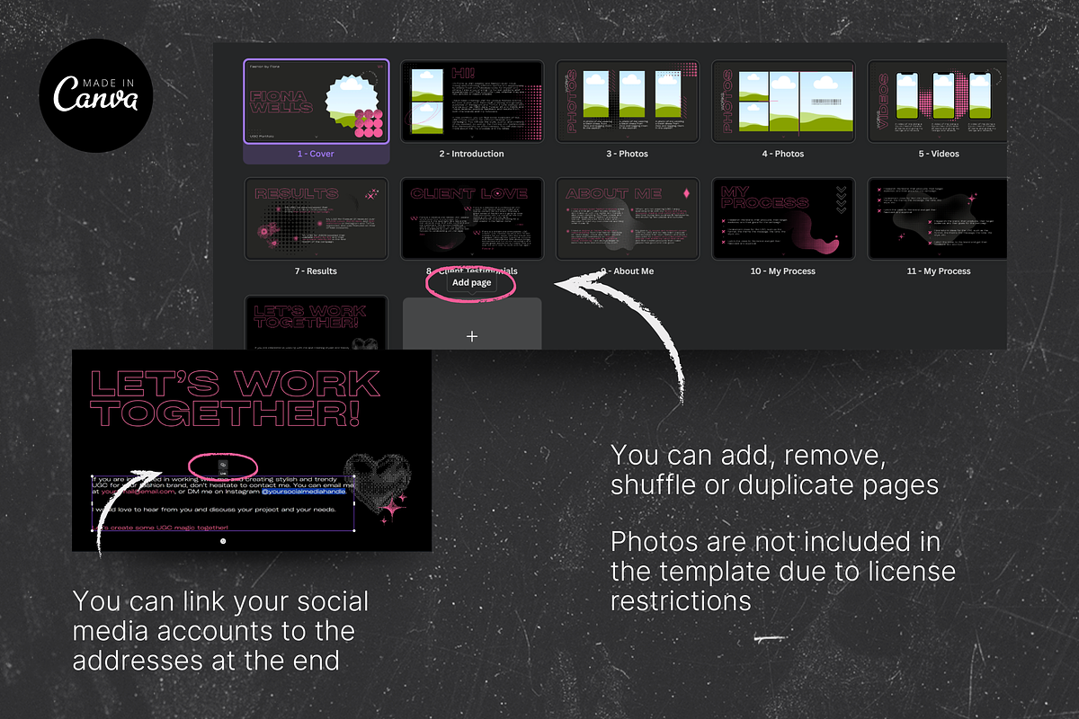 Canva UGC Fashion Portfolio Template, a Landing Page Template by SlideStation (Photo 7 of 10)