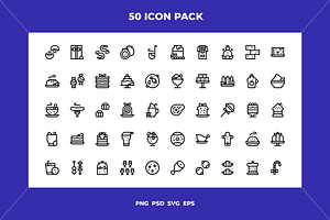 Christmas food and drinks icons, an Icon by Wencory