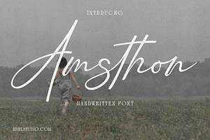 Amsthon – Handwritten Font