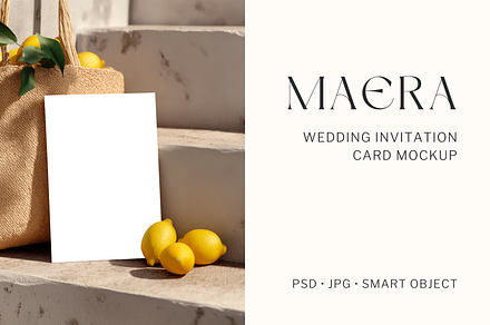Mediterranean Wedding Invitation 5x7