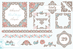 Whimsical Floral Design Elements