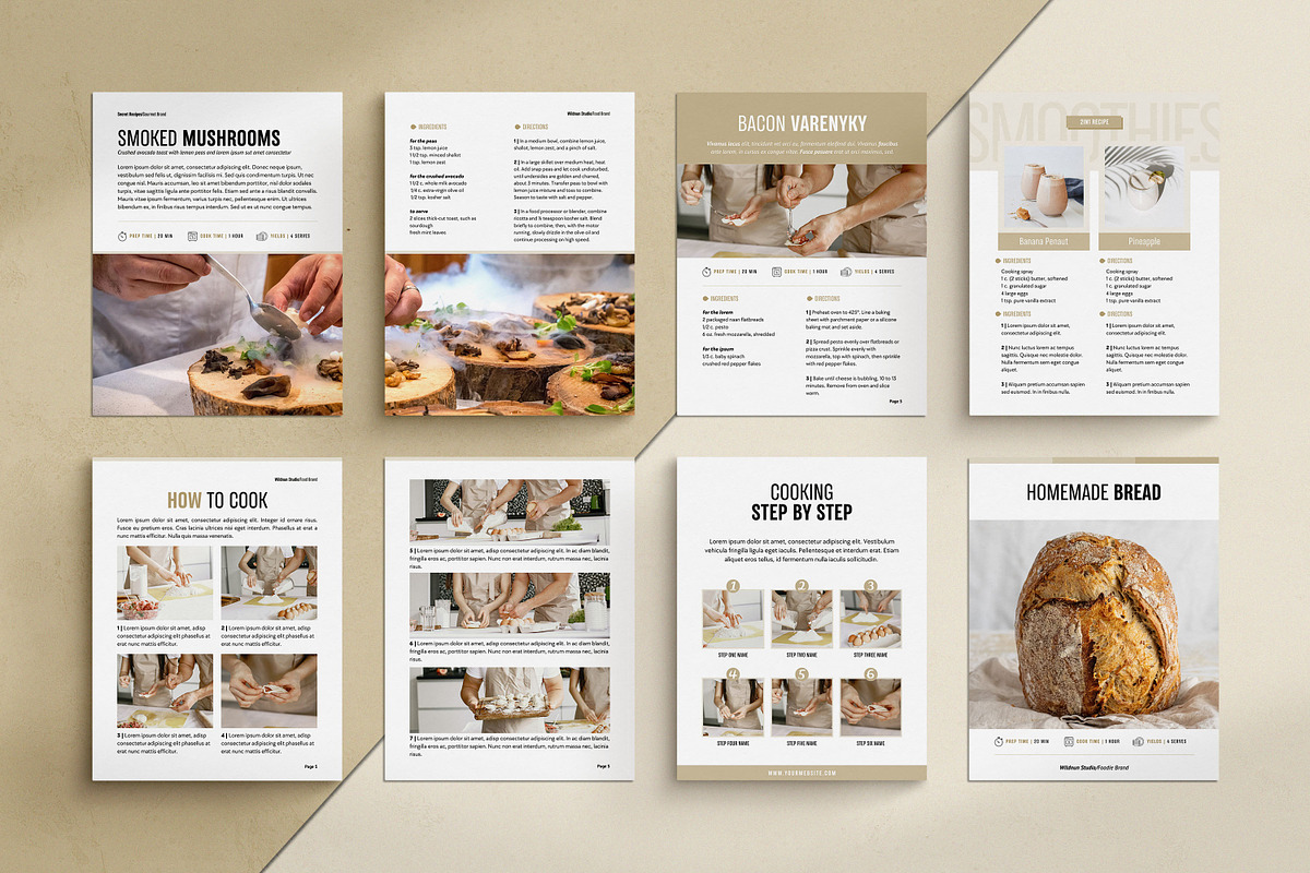 Cookbook / Recipe eBook for Canva, a Magazine Template by Wildnun Studio (Photo 12 of 20)