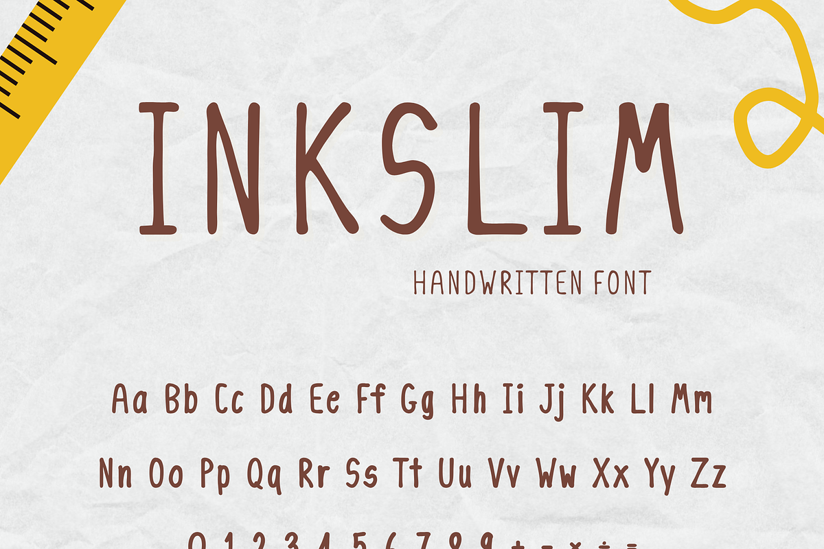 Handwritten Font – inkslim, a Handwritten Font by ZoloDesignHub (Photo 8 of 8)