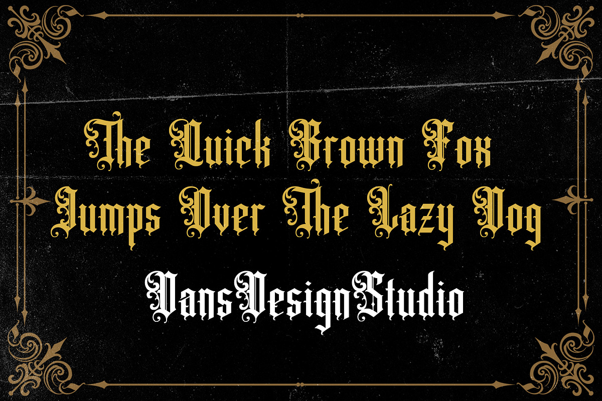 Artgravis Modern Blackletter, a Blackletter Font by dansdesign (Photo 6 of 7)
