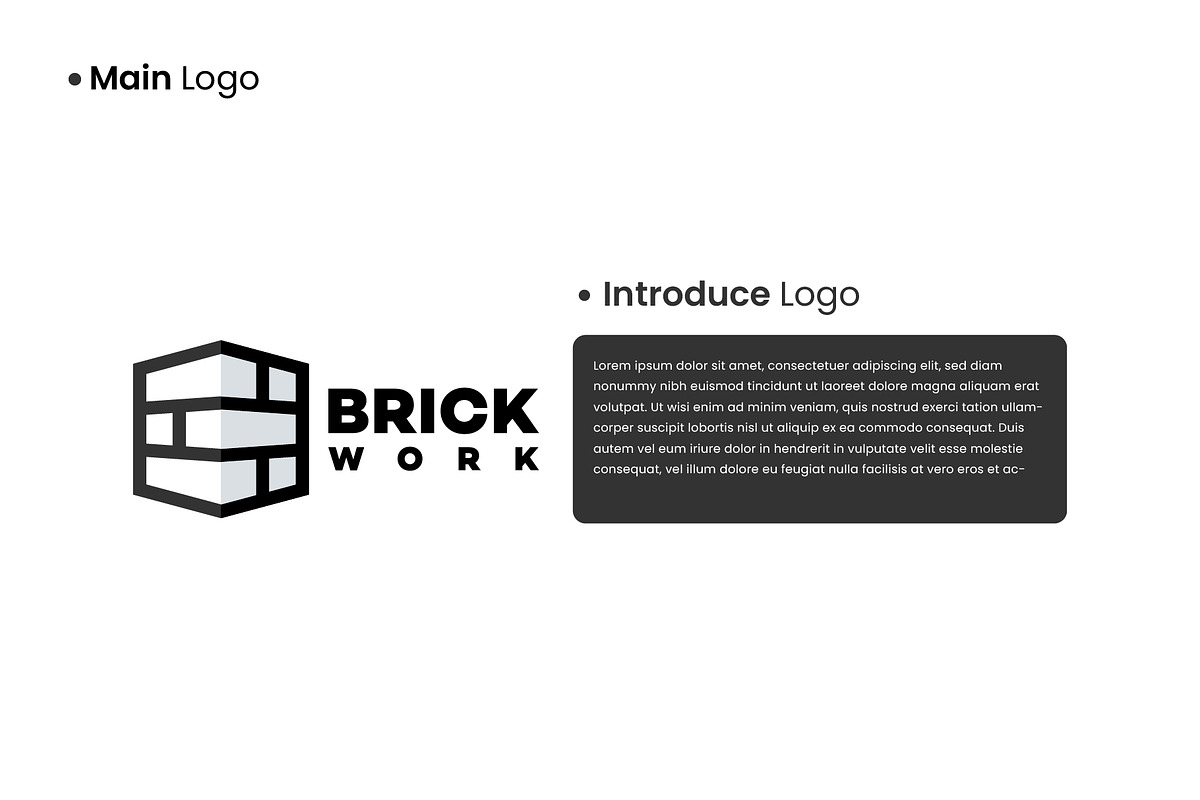 Modern Brick logo, Brick Work simple, a Branding & Logo Template by Lucky Creative (Photo 2 of 5)