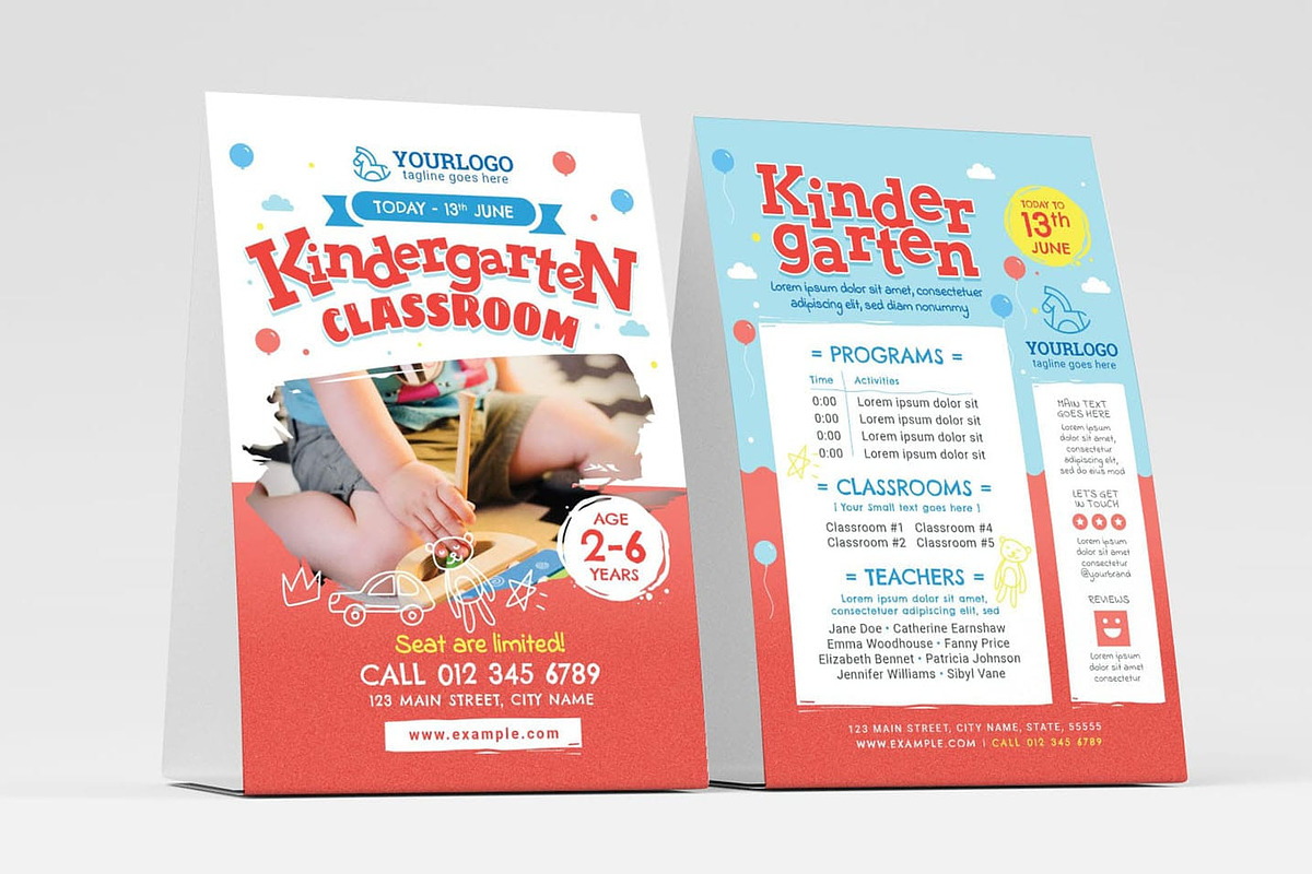 Kindergarten Flyer Templates, a Flyer Template by BrandPacks (Photo 4 of 10)