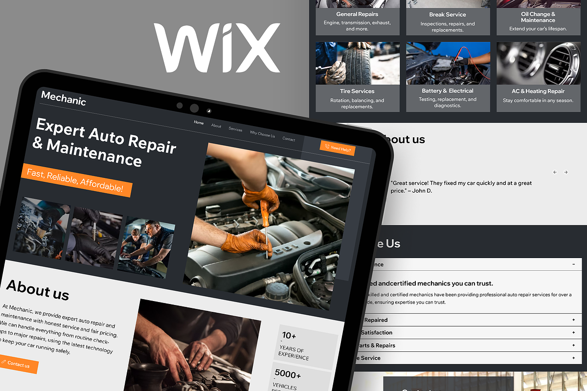 Car Repair - Wix Studio Website, a Wix Template by Kitteeh