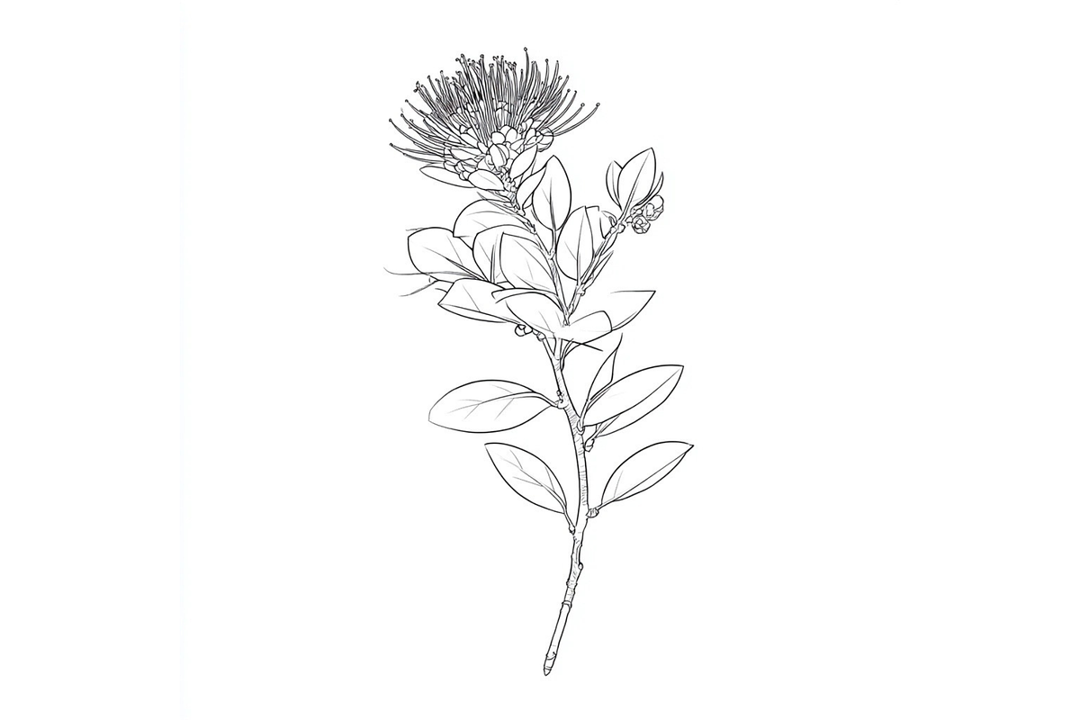 Prompt Botanical Line Art Flower, a Decorative Illustration by Creative design (Photo 2 of 7)