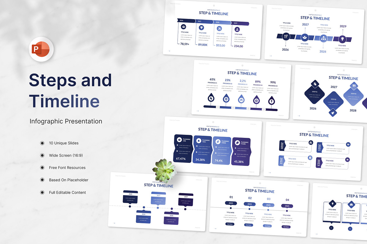 Steps & Timeline Infographic PPT, a Presentation Template by Antstheme