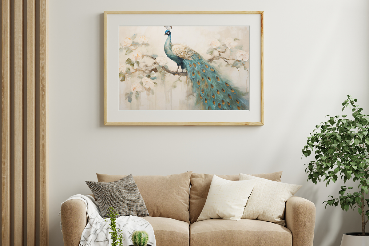 Oil Painting Print Male Peacock, an Animal Illustration by NSTUDIO (Photo 4 of 9)