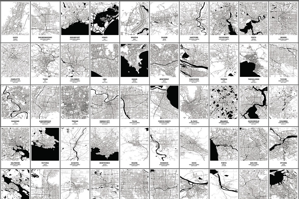 247 City Maps - Bundle, a Transportation Illustration by Cartorical (Photo 6 of 7)