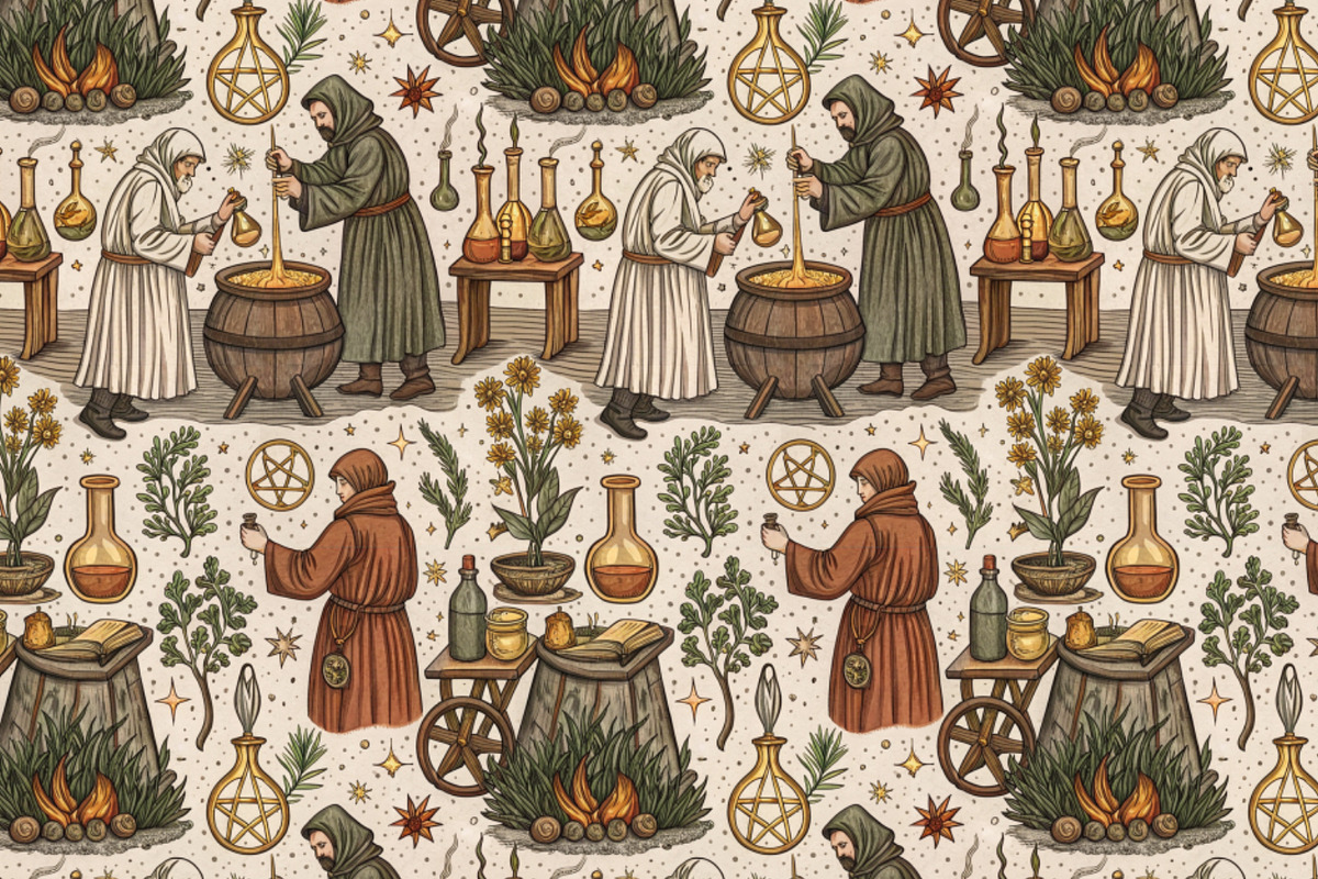 Alchemy Seamless Pattern, a Pattern Graphic by Designs by Helen Trupak (Photo 4 of 8)