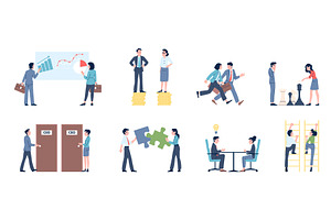 Gender business equality. Equal, a Finance Illustration by LadadikArt