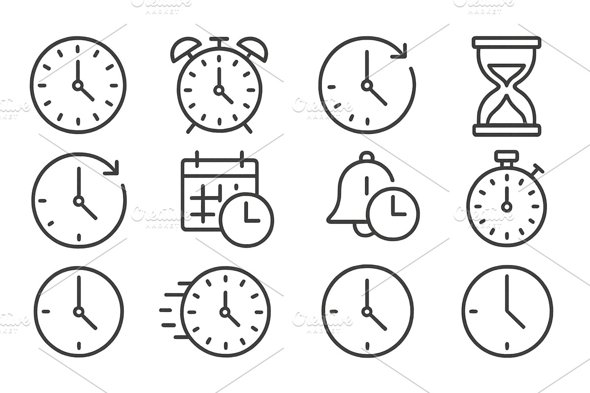 Various clock and timer, a Finance Illustration by ZinetroN