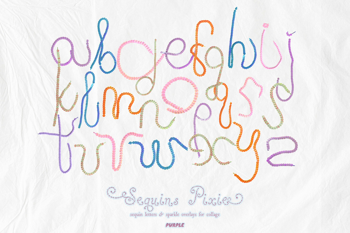 Sequins Pixie Collage Kit, an Object Graphic by Purple (Photo 9 of 14)