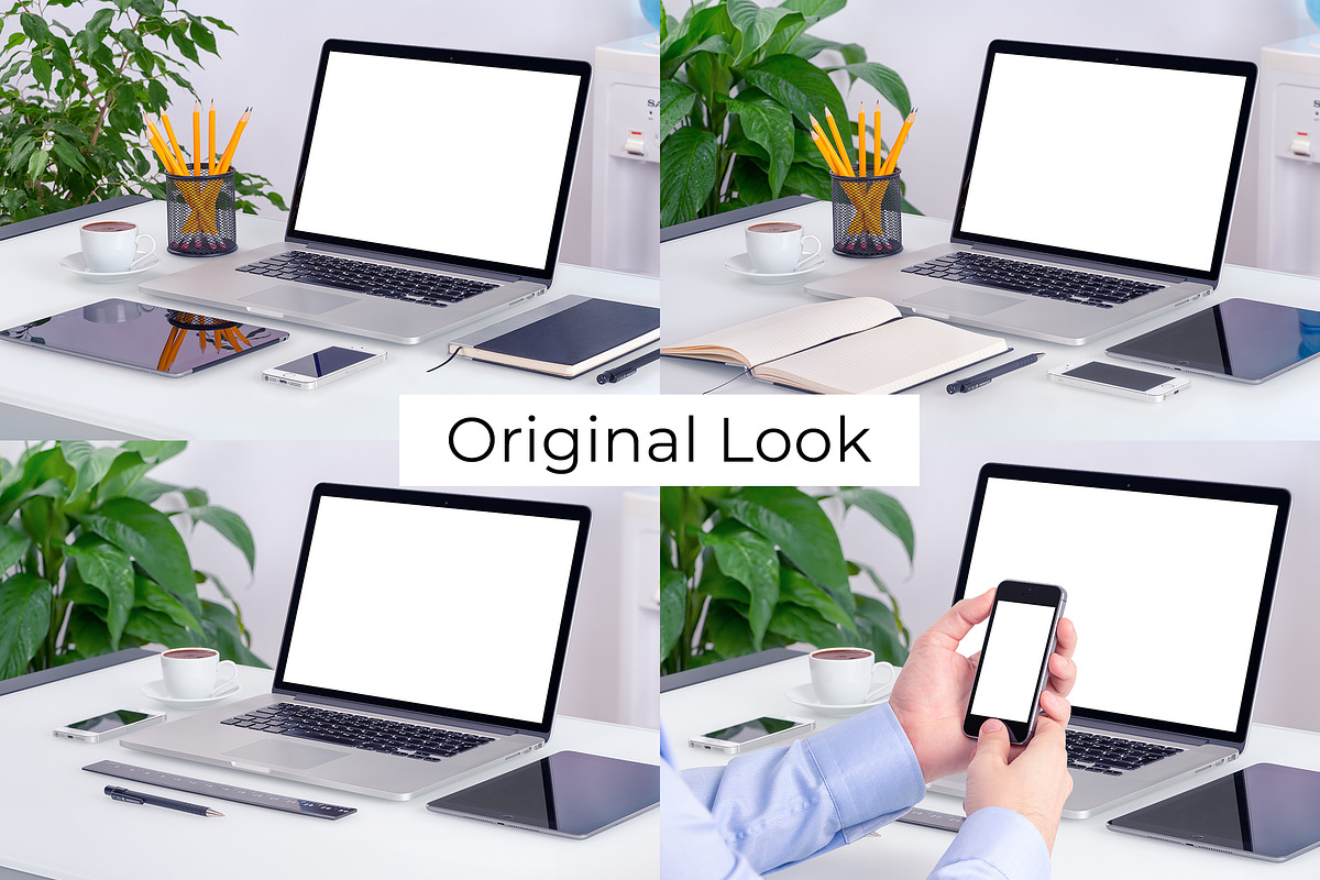 MacBook Pro Office Mockups, an iPhone Mockup by Mockups & Illustrations (Photo 2 of 11)