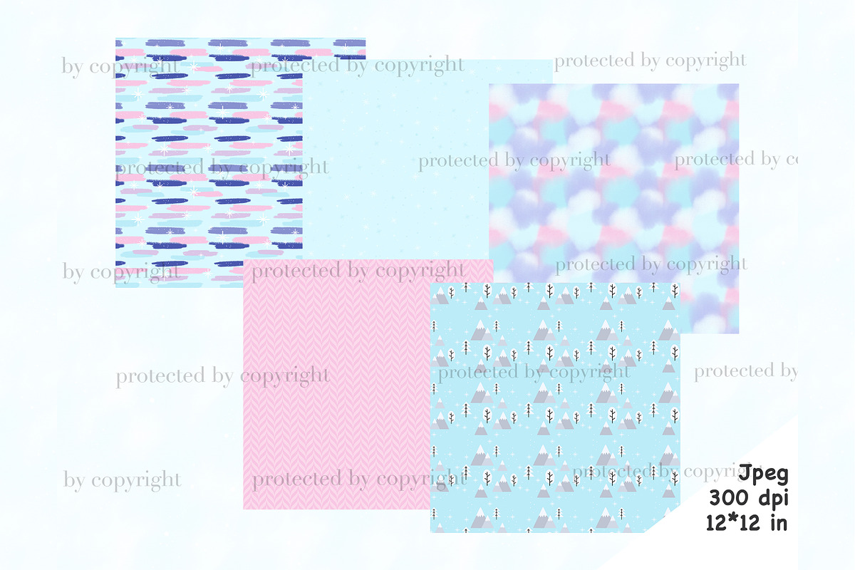 Snowy Patterns, a Pattern Graphic by GlamArtZhanna (Photo 2 of 4)