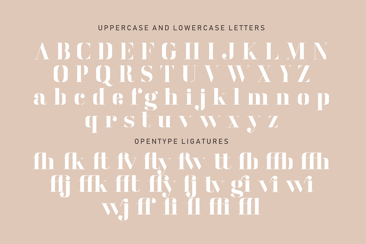 Virgo - New Serif Stencil Font preview 2