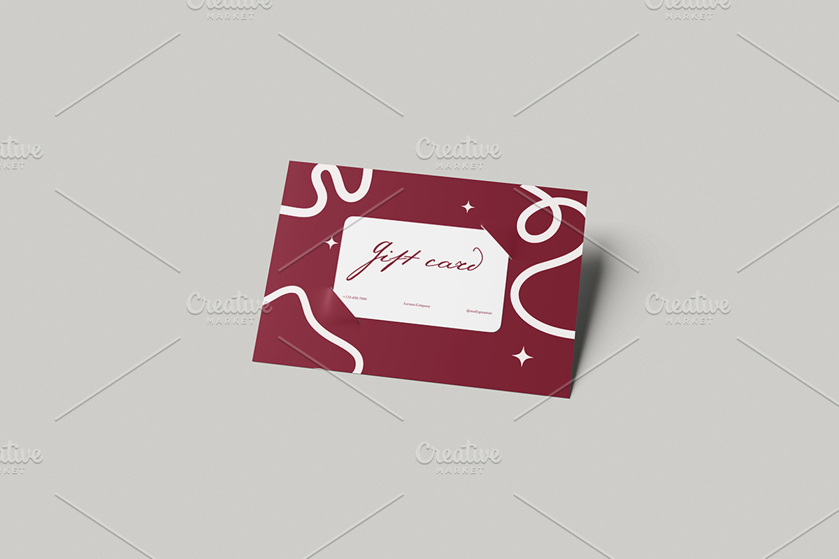 Clean Gift Card Mockup, an Advertising Mockup by Gatamotion (Photo 2 of 5)