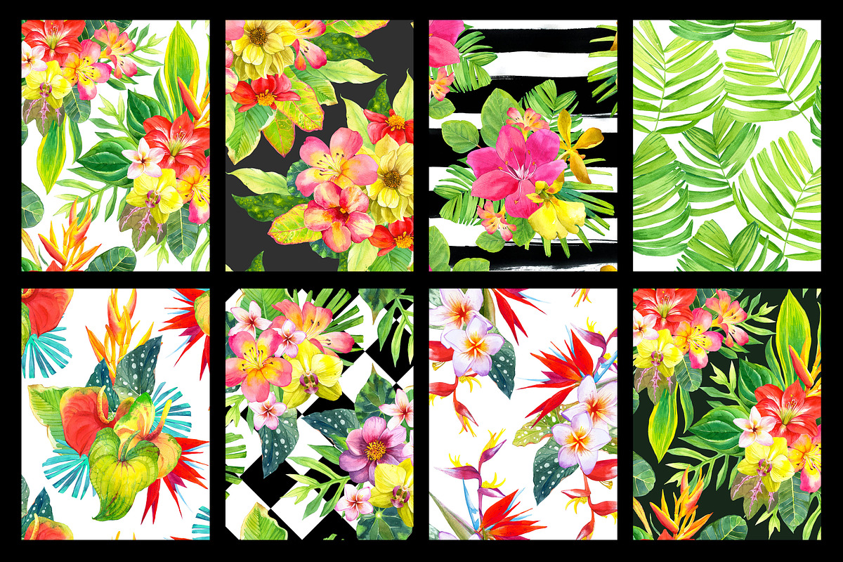 Tropical Flower Set, an Illustration by Mona Monash (Photo 3 of 12)