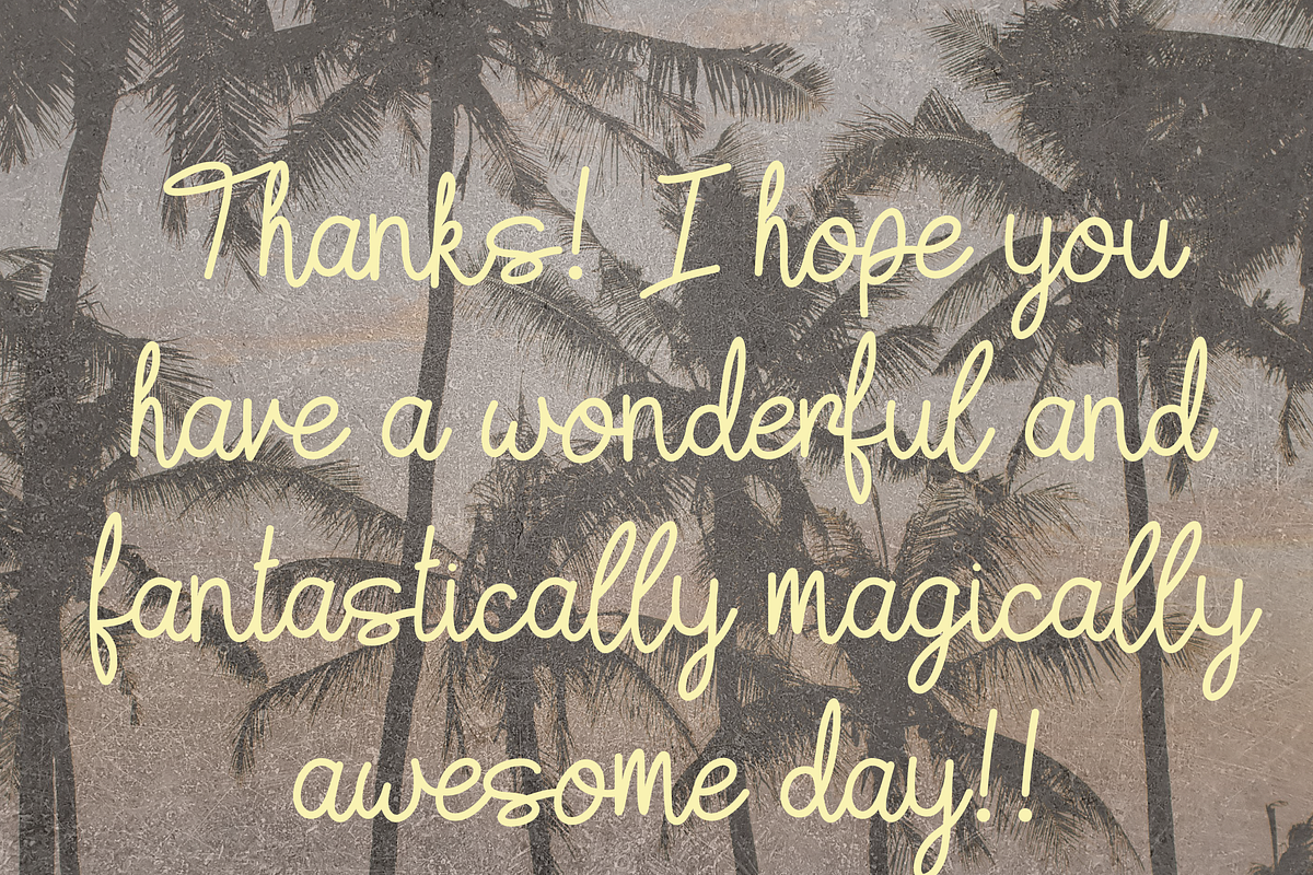 Vanilla Sunset Font, a Script Font by noonsun (Photo 4 of 6)