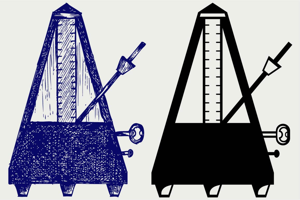 Musical metronome SVG, an Outline Icon by LineworkStock