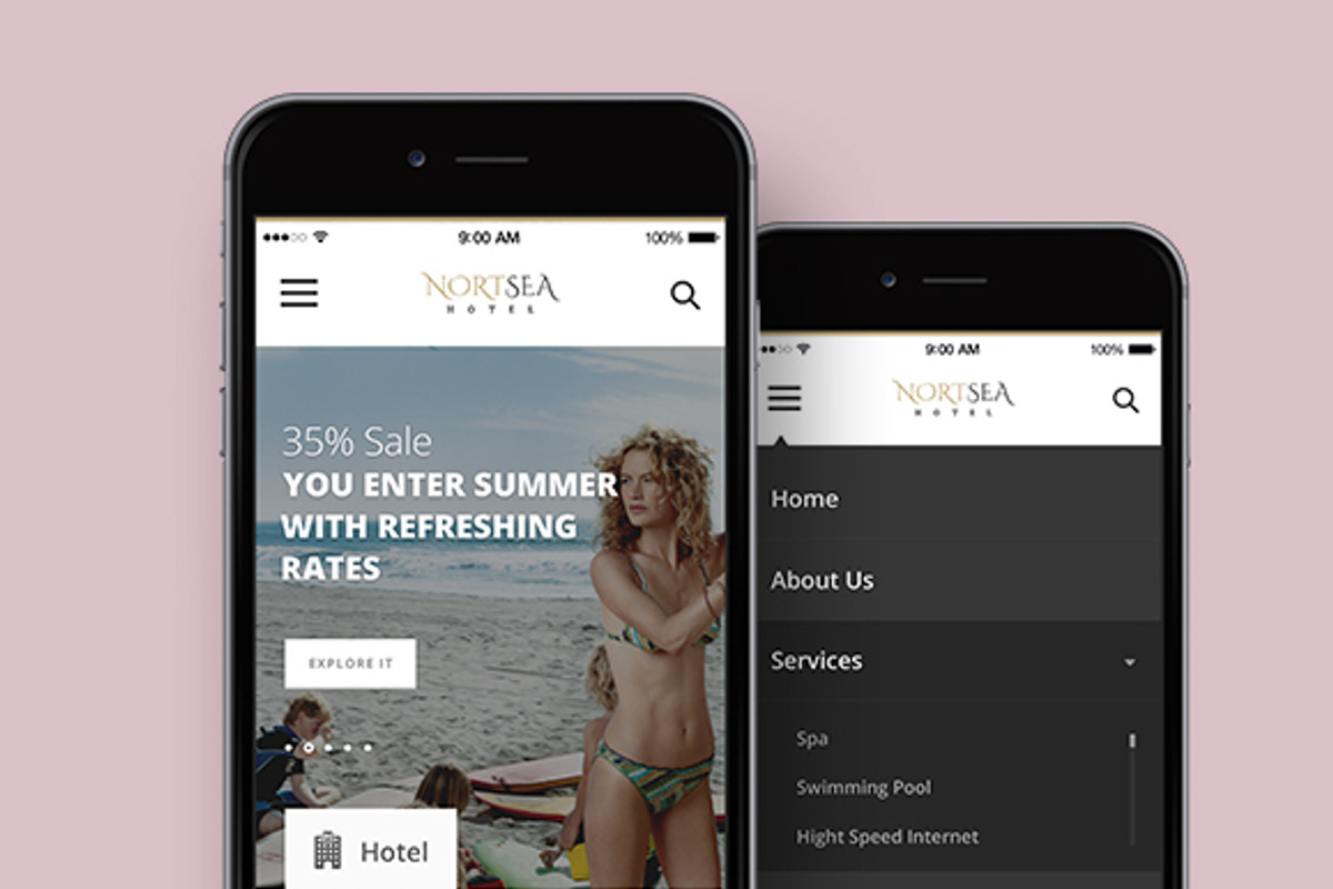 NortSea Hotel Multipurpose Template, a Websites & App Template by Design Universe (Photo 4 of 4)