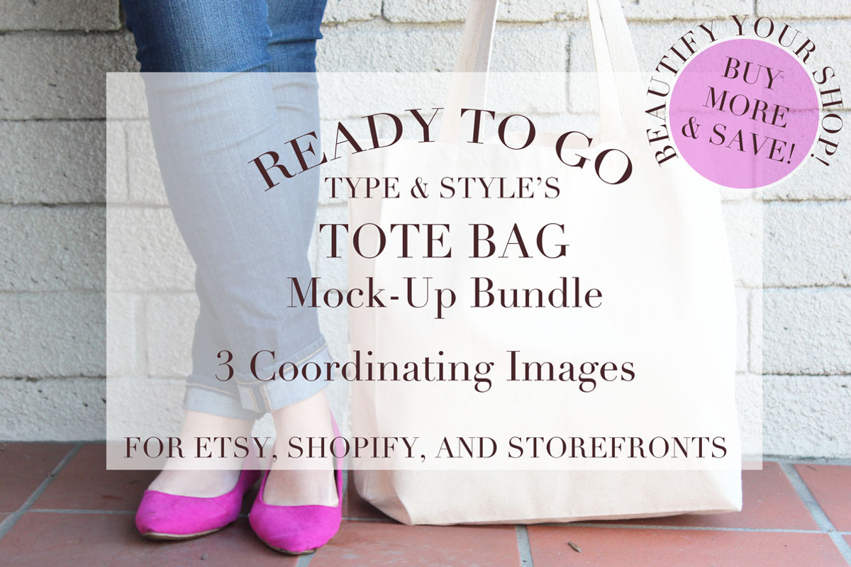 Tote Bag Styled Stock Photos, a Product Mockup by Type & Style (Photo 1 of 4)