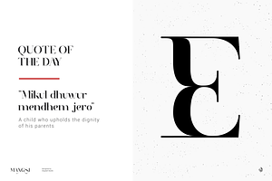 Mangsi Inked Display Typeface