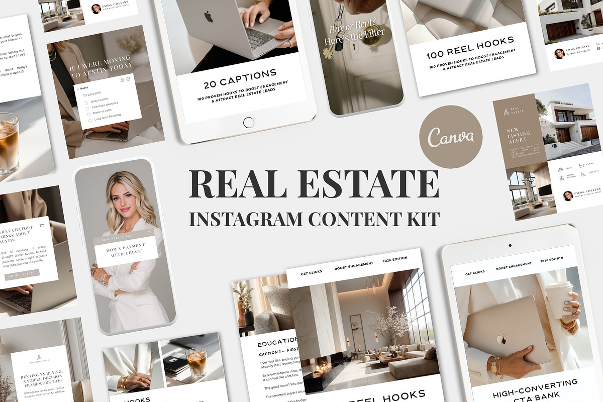 Real Estate Instagram Content Kit, a Social Media Template by Instprofi | Studio Estimo (Photo 1 of 37)