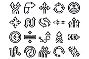 Black line arrow icons set for, an Object Graphic by pikepicture (Thumbnail 2 of 3)
