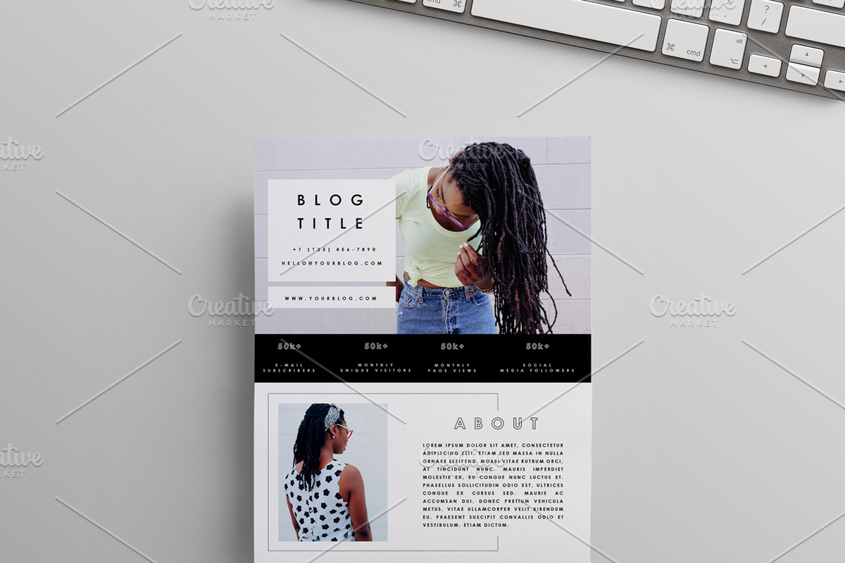 Blog Media Kit | Two Pages, a Resume Template by Blogger Kit Co. (Photo 2 of 6)