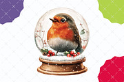 Christmas Robin Bird Clipart, an Illustration by designcity5 (Thumbnail 4 of 5)