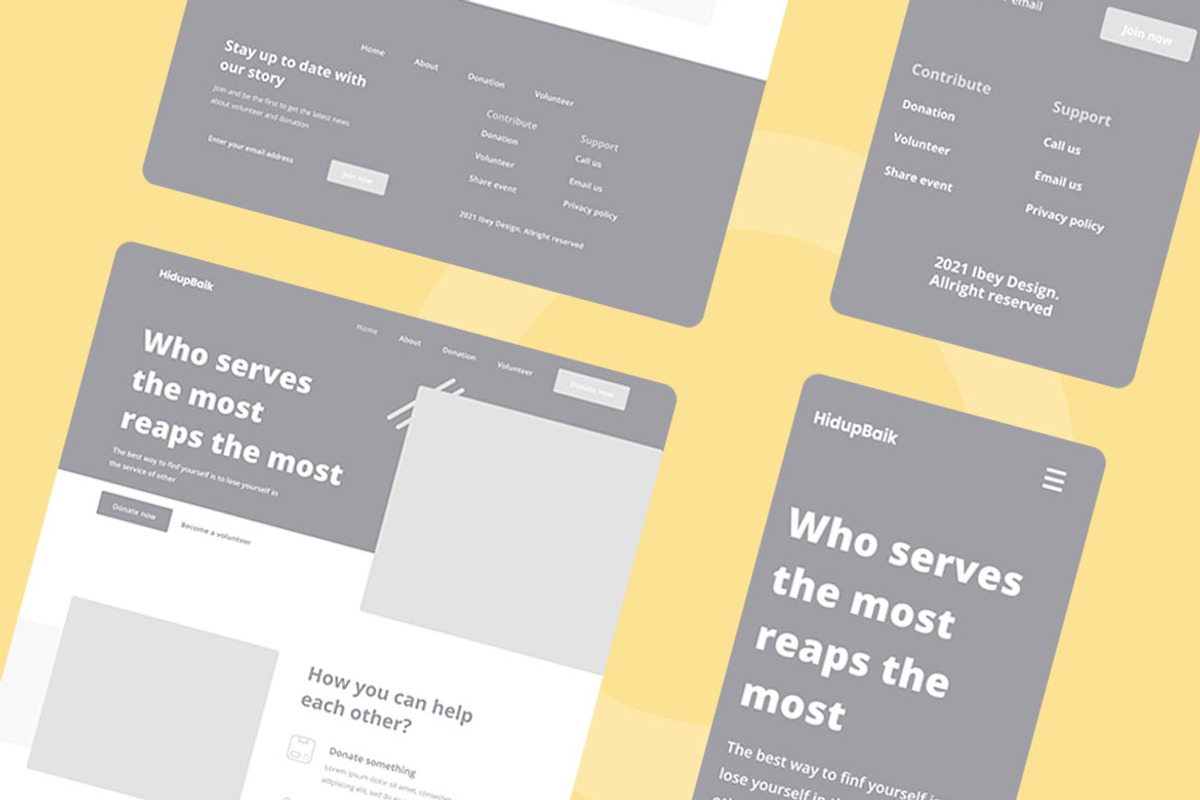 Charity Fundraising Wireframe