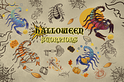 ELEGANT HALLOWEEN SCORPIONS CLIPART, an Illustration by FaliushViktoriaArtist (Thumbnail 1 of 11)