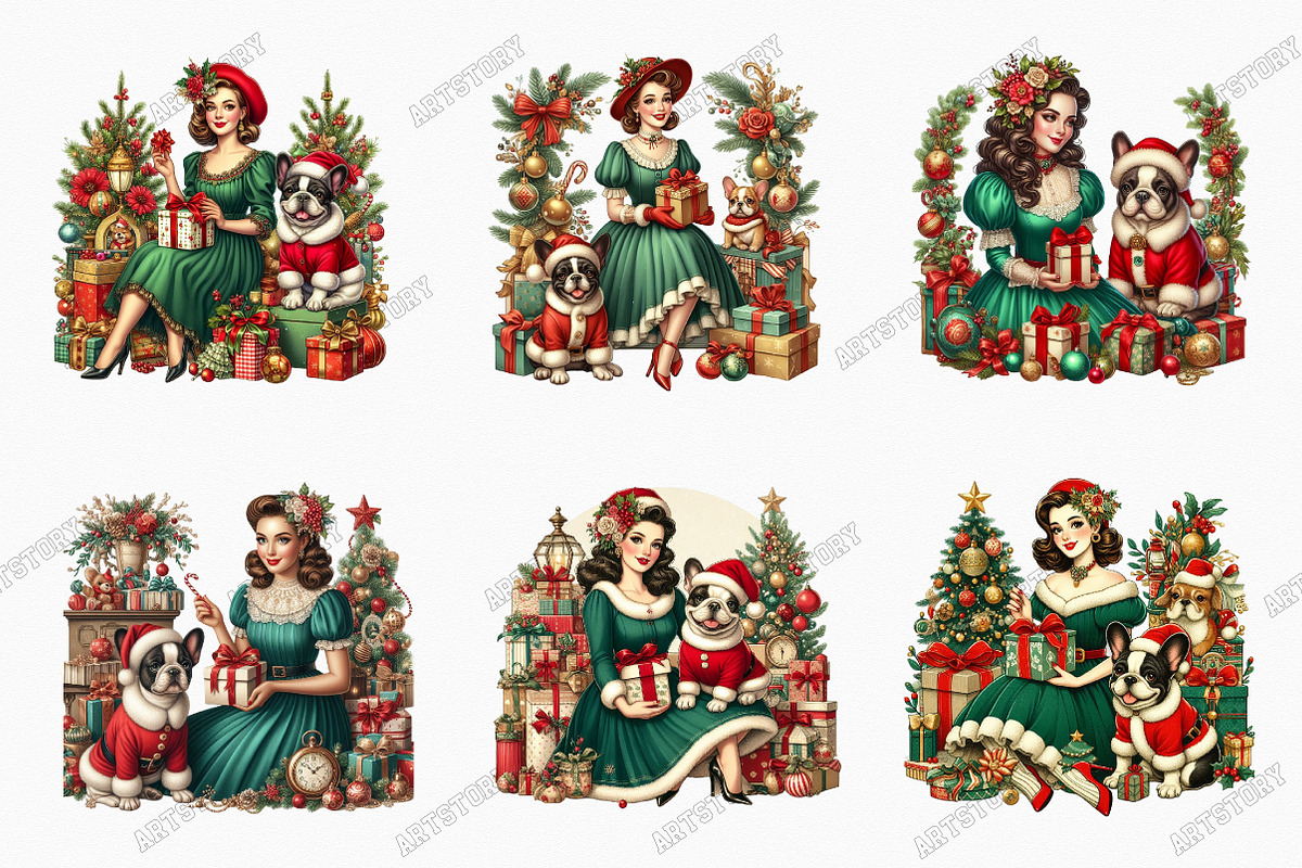 Funny Christmas Vintage Lady, an Object Graphic by designcity5 (Photo 3 of 5)