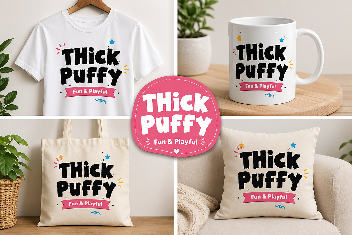 Thick Puffy, a Slab Serif Font by Wow Magic (Photo 2 of 4)