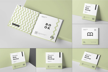 Square Book Mock up