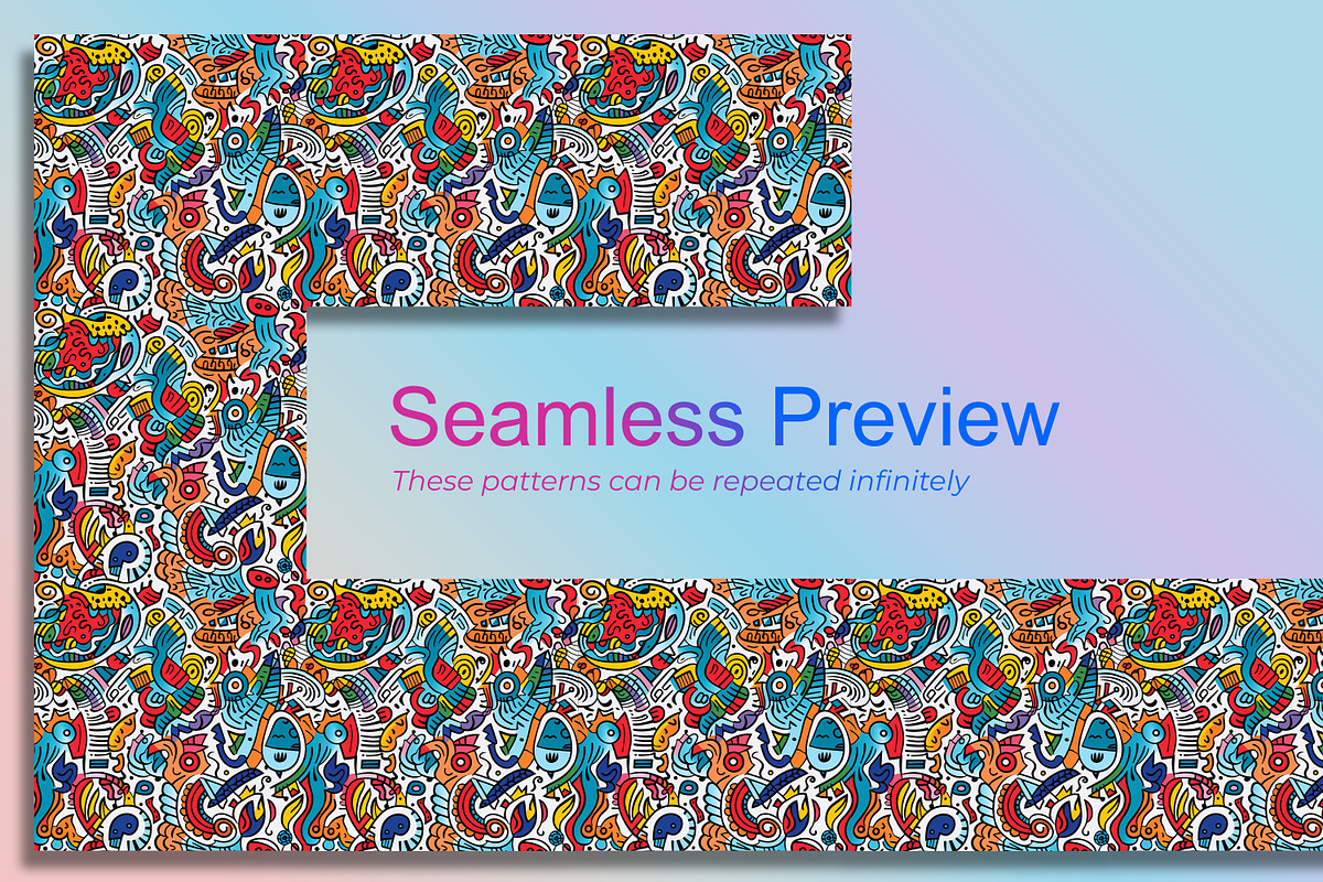 Hand Drawn Abstract Seamless Pattern, a Pattern Graphic by Forhadx5 (Photo 2 of 6)