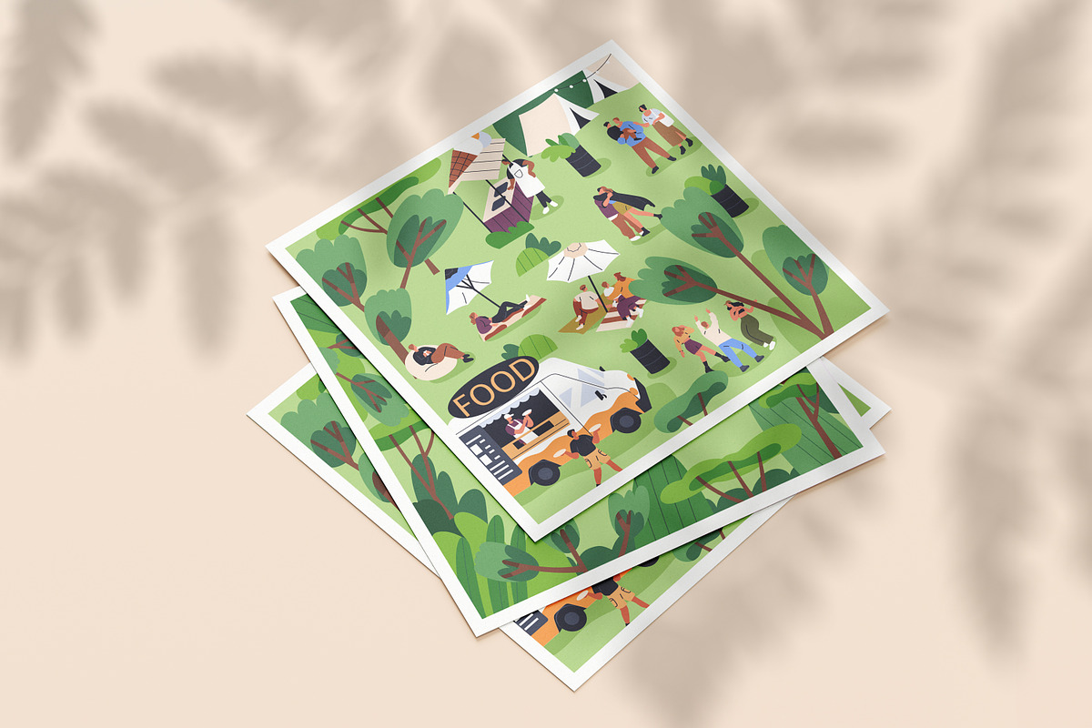 Open-air music fest posters, banner, a Background Graphic by Good Studio (Photo 9 of 11)