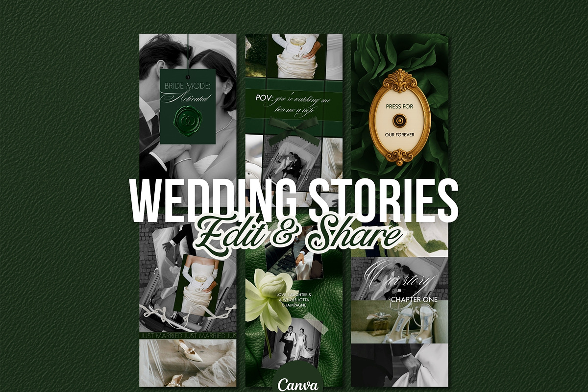 Wedding IG Story Templates | Canva, a Social Media Template by TrendyliciousStore (Photo 1 of 4)